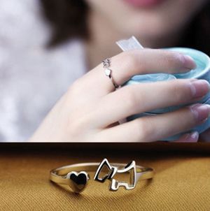 Hot Finger Opening Adjustable Dog Women Rings Lady Ring Fashion Jewelry For Sale