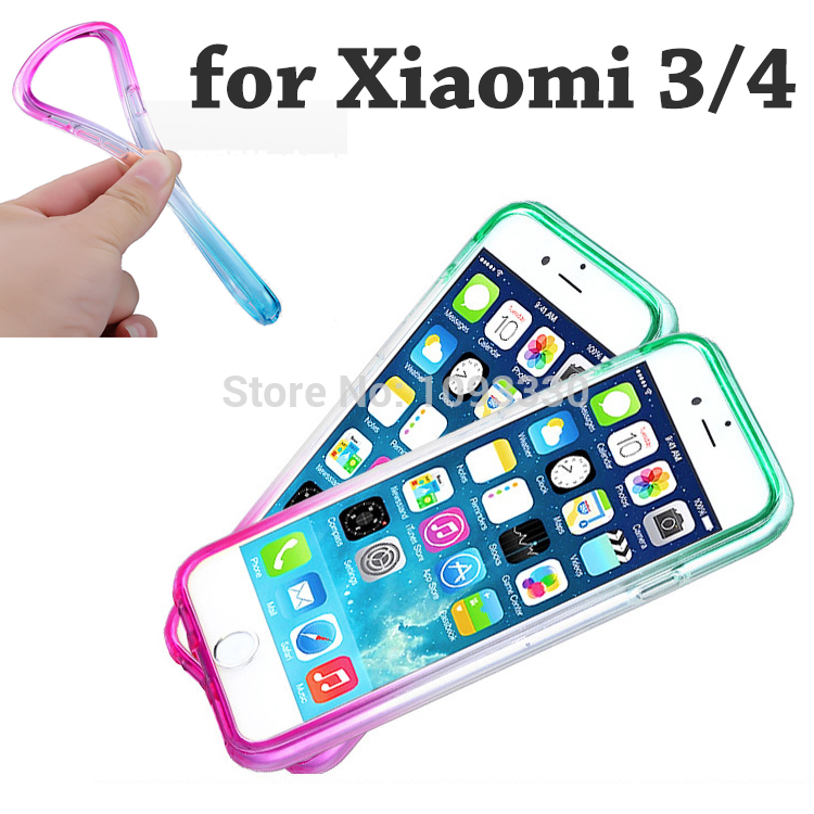 Newest 7color Galaxy Gradient Transparent Anti scratch Bumper Luxury Silicone Frame Protective Case For Xiaomi 3