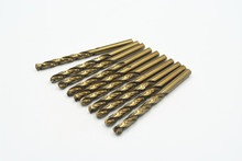 Stainless Steels 10 Pcs Power Tool 7.1mm Bit Dia. HSS-Co Twisted Drill Bits Antique Brass