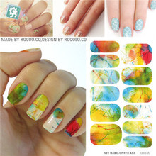 KH013A Fashion Nail Design Water Transfer Nails Art Sticker Harajuku Glitter Nail Wraps Sticker Watermark Fingernails Decals
