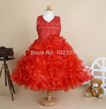 Wholesale 2015 New Style girls wedding dress girls princess dress party dress flowers dress size 90