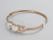 Heart Cupid Bracelets for Women Rose Gold Plated Bracelet New Classic Shell Bracelets Bangles Valentines Gift