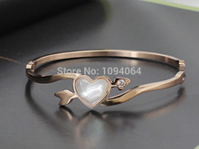 Heart Cupid Bracelets for Women Rose Gold Plated Bracelet New Classic Shell Bracelets Bangles Valentines Gift