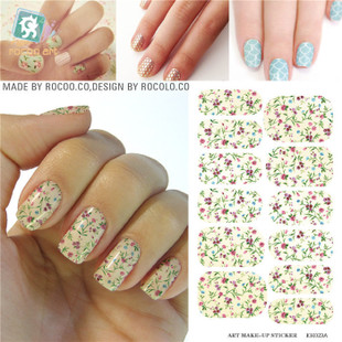 KH023A Water Transfer Foil Nail Art Sticker Pink Peony Floral Design Nail Sticker Manicure Decor Tool