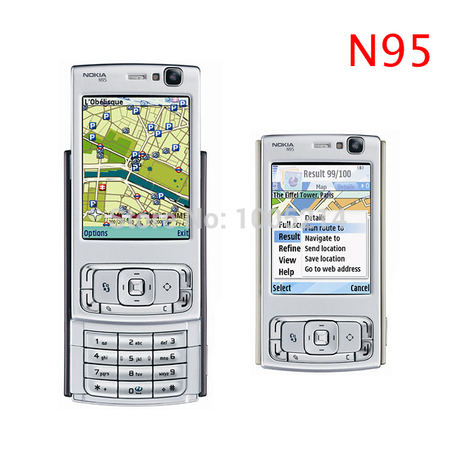 Refurbished N95 Original Nokia N95 WIFI GPS 5MP 2 6 Screen WIFI 3G Unlocked Mobile Phone