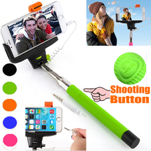 Original KJSTAR Brand Monopod Audio Cable Wired Selfie Stick Extendable Sefie Monopod for iPhone sony android camera
