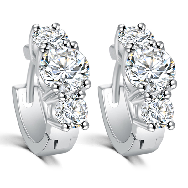 2015 New Design hot Fashion Luxury Plating 18K Gold Platinum Crystal Zircon Earrings Statement jewelry Wholesale