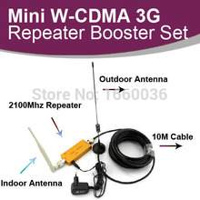 Up to 500 Square Meter WCDMA 3G 2100MHz 3G RF Repater Mobile Phone Signal Booster Amplifer Repeater +10M Cable + Antenna