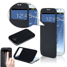 Smart Flip Screen Case Battery Cover with Wake and Sleep function For SAMSUNG Galaxy Sumsung S4