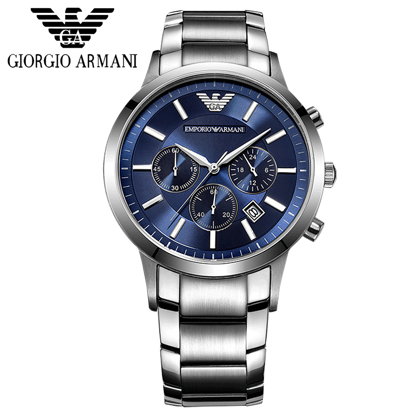 Original Armani Men Watch AR2448 Fashion Quartz Wristwatch Water ...