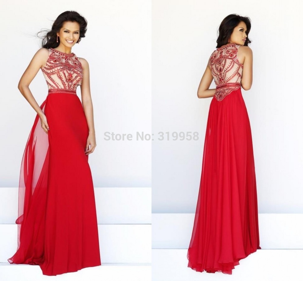 ... Red-Color-Beaded-Top-Formal-Evening-Dresses-2015-A-Line-Tank-Top-Cheap