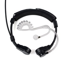New Finger PTT Throat MIC Headphone 2 5mm 1 Pin Covert Acoustic Tube for Walkie Talkie