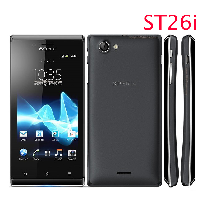 Unlocked Sony Ericsson Xperia J ST26i Mobile Phone Android OS 4 0 4GB ROM 5MP 3G
