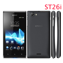 Unlocked Sony Ericsson Xperia J ST26i Mobile Phone Android OS 4.0″ 4GB ROM 5MP 3G WIFI GPS Factory Refurbished