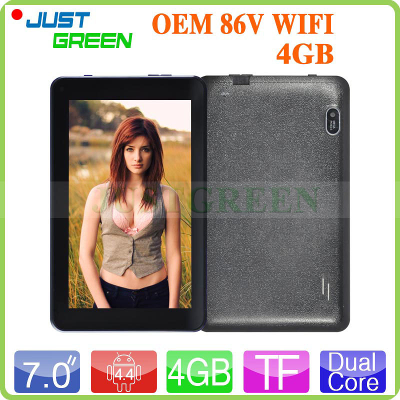 V86 Android 4 4 Tablet PC 7 Inch 1024 600 TFT LCD Screen RK3026 Cortex A7