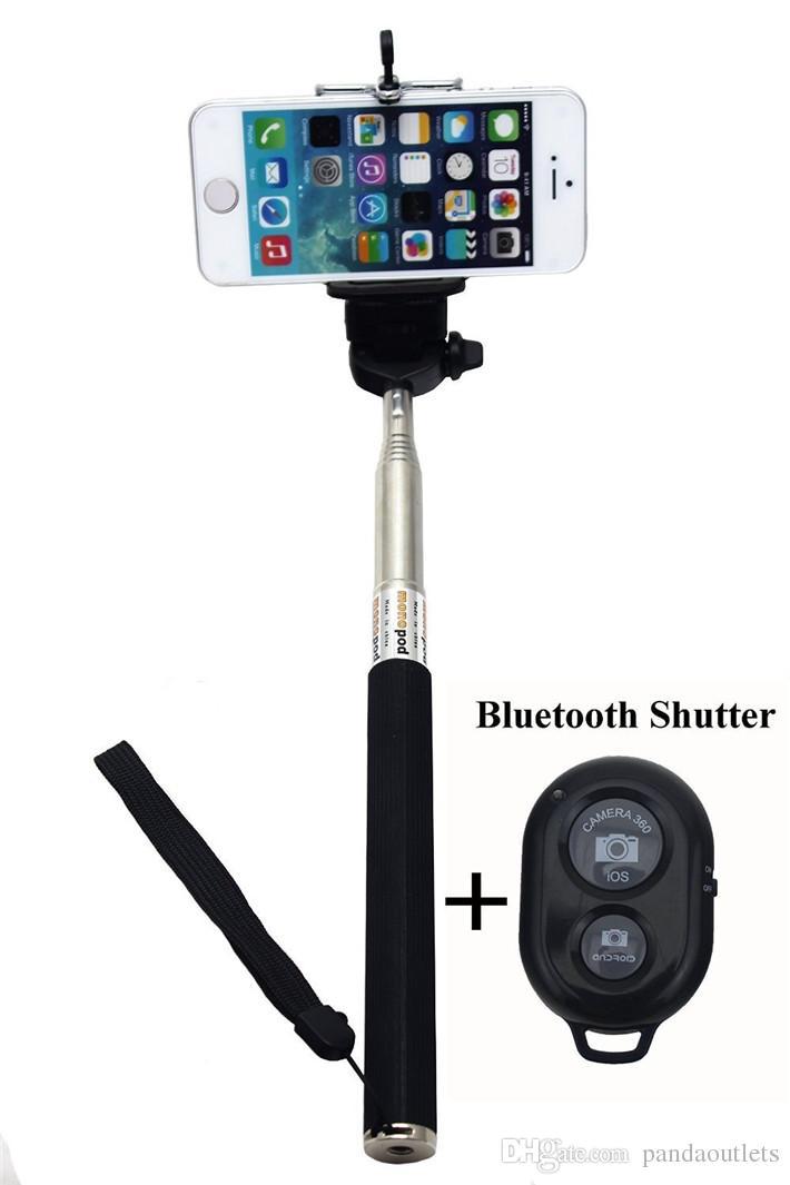 Adjustable Phone Holder and Bluetooth Wireless Remote Shutter for iPhone Samsung IOS 6 0 and Android