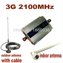 Best Price !!! Mini W-CDMA 2100Mhz 3G Repeater Mobile Phone 3G Signal Booster WCDMA Signal Repeater Amplifier + Cable + Antenna