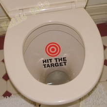 hit the target waterproof funny toilet sticker Bathroom personality Toilet Seat Sign Reminder Quote boys potty training