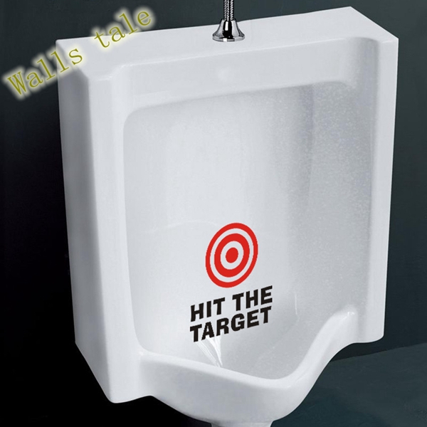 hit the target waterproof funny toilet sticker Bathroom personality Toilet Seat Sign Reminder Quote boys potty