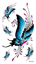 RC2219 Waterproof Temporary Tattoo Sticker Butterfly Design Fake Tattoo Women Sexy Chest Tattoo Scars Cover Flash Tattoo Decal