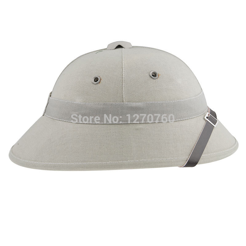 VIETNAM WAR ARMY HAT NVA VIETCONG VC PITH HELMET GRAY 33662