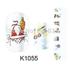 2015 New Brand Cartoon Lady Nail Sticker DIY Manicure Women Nail Sticker Free Shipping