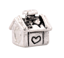 Fit Pandora 1Pc European Bead Charm Silver Heart Love House Bead Fit DIY Charm bracelets & bangles Necklace Women Jewelry H469
