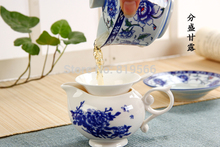 New 2015 Quality Jingdezhen Blue And White Ceramic Gaiwan Cup Chinese Porcelain Kung Fu Tea Set