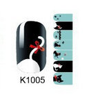 One sheet 2015 fashion hot hello kity design pattern nail sticker K1005 Fingernail stickers