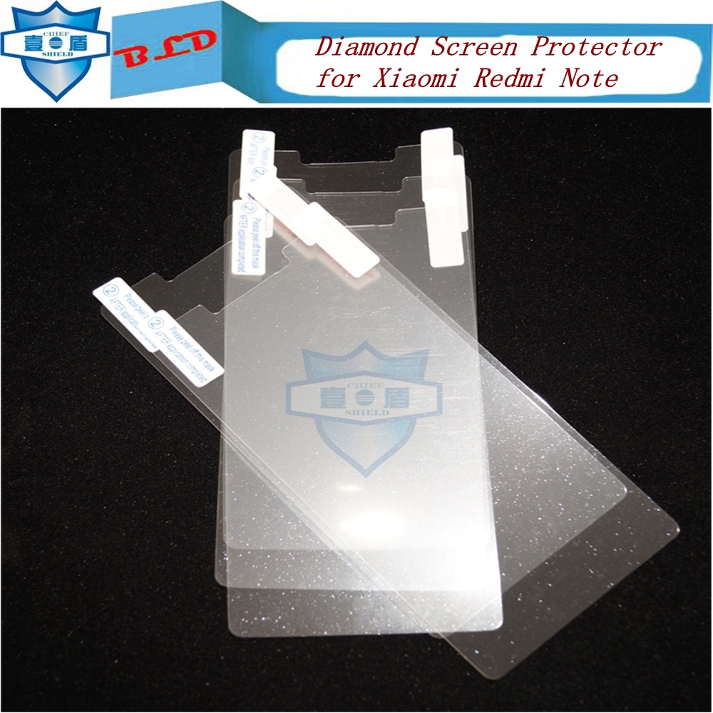 2pcs lots Diamond Screen Guard for Xiaomi Redmi Note 4G screen protector LTE Mobile Phone Rice