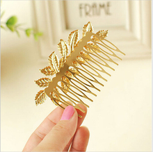 F170 New Arrival Designer Fashion Jewelry Gold Leaf Hair Combs Quality Accessories For Women Girls Wedding