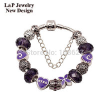 Aliexpress New Arrived (1pcs/lot) Wholesale charms bead fit pandora bracelet making Crystal Big Hole Beads fashion beads jewelry