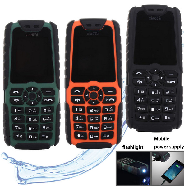 Xiaocai X6 Rugged Phone With Flashlight Shockproof Dustproof Dual SIM GSM Huge Battery 5000Mah Power Bank