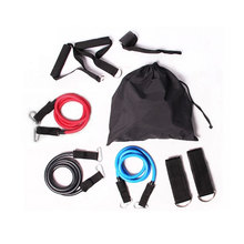 New Pull Rope 45Pound 9 Pcs Yoga Resistance Exercise Gym Fitness Latex Tubes Workout Bands Set