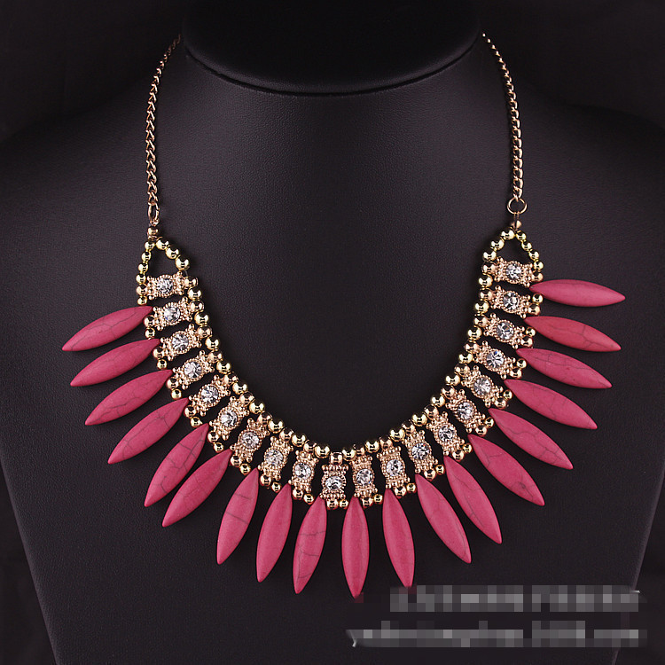 2015 New Design High Quality Colorful Vintage Jewelry Woman s Statement Chokers Necklace Necklaces Pendants Christmas