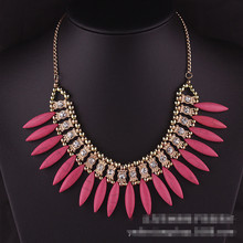 2015 New Design High Quality Colorful Vintage Jewelry Woman’s Statement Chokers Necklace Necklaces & Pendants Christmas Gift