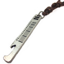Vintage style genuine leather necklace alloy caliper pendants necklaces for women punk wholesale fashion jewlery free