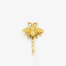 2015 New fashion matted gold honey bee Hairpins for women hair clips accessories jewel grampos para