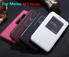 For Meizu M1 Note Case Top Quality Open Window Cover For Meizu M1 Note Wallet Flip