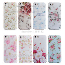2015 New Arrive Flower 17 Design Painted Black Cover Case For Apple i Phone iPhone 5 5S 5G 1piece Free Shipping