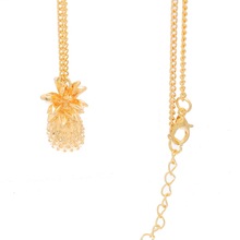  1 99 High quality Hot Fashion Jewelry Pineapple Pendant Link Chain Necklace Gold Plated 70cm