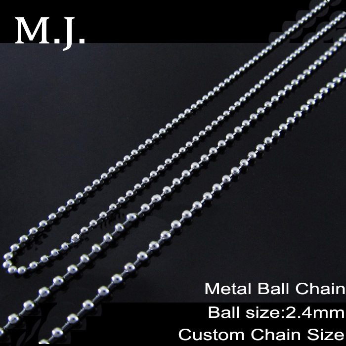 Wholesale Lot 10 2 4mm Stainless Steel Chain Necklace Multi Sizes Ball Bead Key Chain Bag