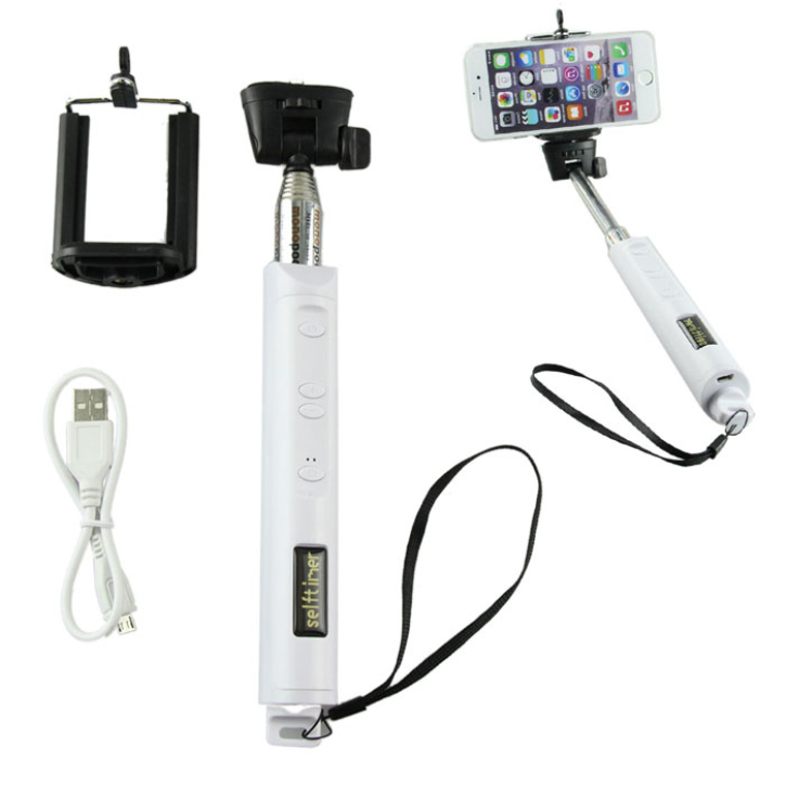 Hot Marketing Zooming Function Wireless Bluetooth Monopod Self Photo Selfie Stick for iPhone 6 5 4s