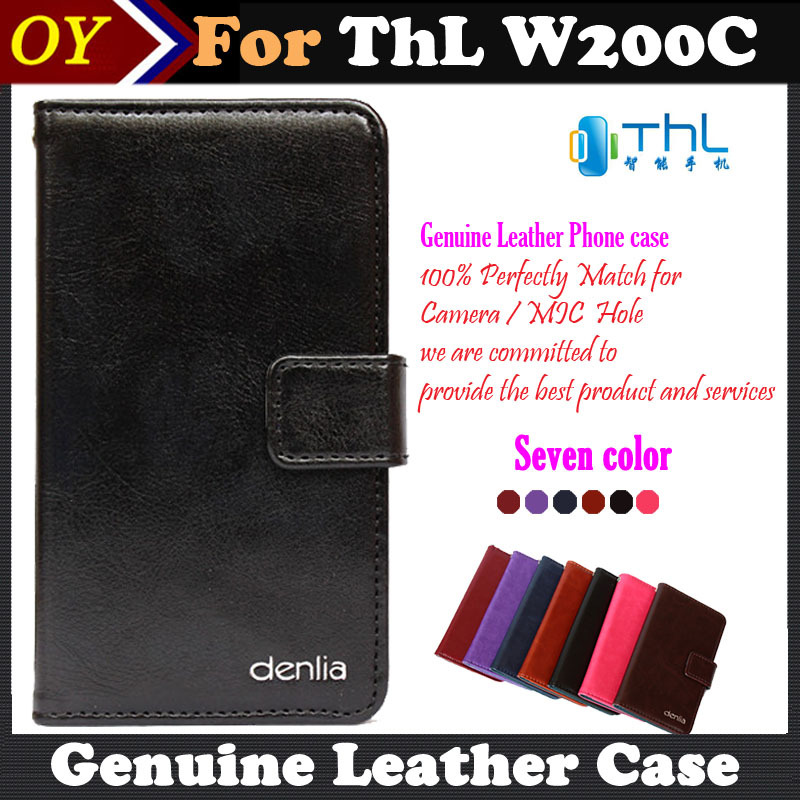 ThL W200C Case Flip Genuine Leather Smartphone Slip resistant Case For ThL W200C Pouch Cover Bifold