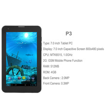 Original P3 512MB 4GB MTK6515 1 0GHz 7 inch Capacitive Touch Screen Android 4 2 Mobile