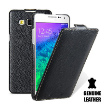 NEW 2015 Original Brand Genuine Top Grain Leather Case for Samsung Galaxy A5 Galaxy A5 Duos
