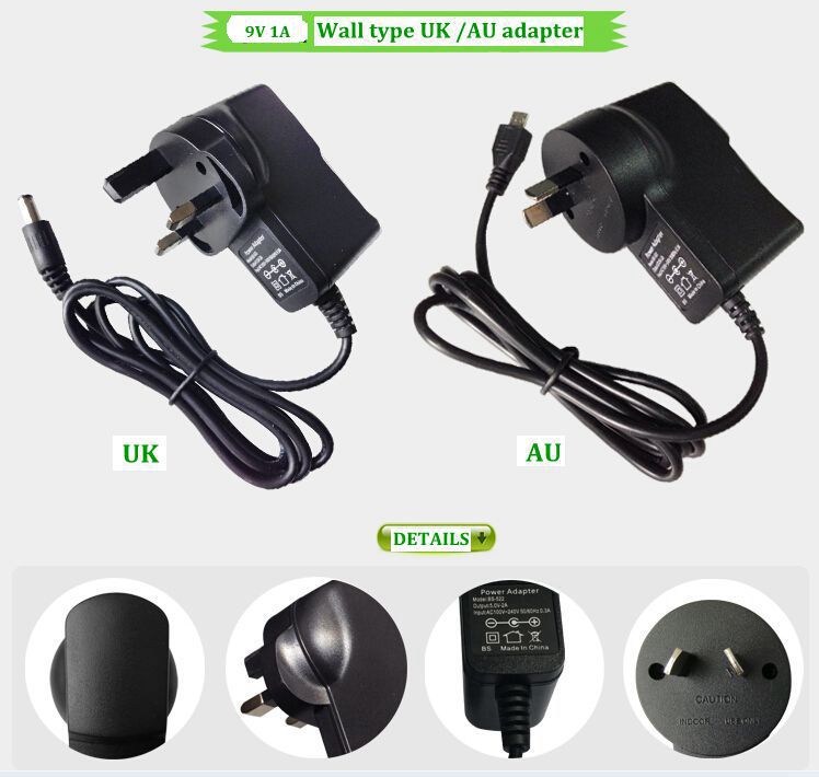Купить 2шт ЕС вилка 9v 1a 1000ma ac dc адаптер 9w зарядное устройство ...