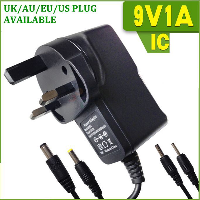 Купить 2шт ЕС вилка 9v 1a 1000ma ac dc адаптер 9w зарядное устройство ...