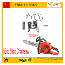 58cc 59cc gasoline chain saw 45,2mm piston ring pin set 5800 5900 chainsaw accessories free shipping