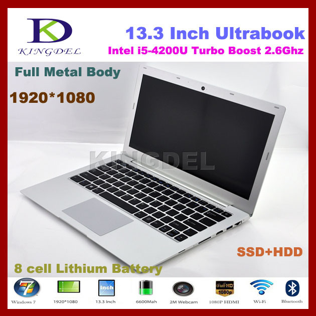 Newest 13 3 Core i5 4200U laptop notebook 8GB RAM 128GB SSD 1920 1080 WIFI Bluetooth